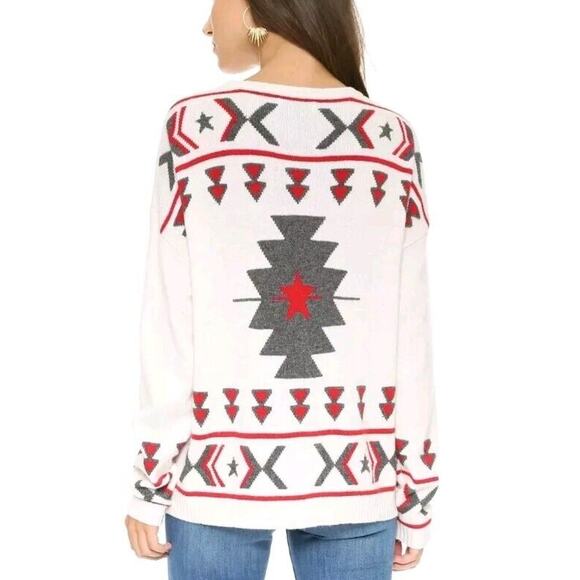 BANJO & MATILDA Australia Sweater Lambswool Cashmere Aztec Tribal Sz XS (b - Picture 2 of 8